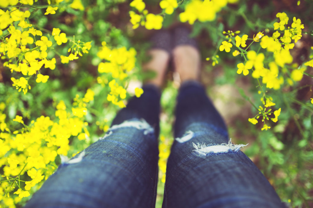 woman-legs-flowers-summer